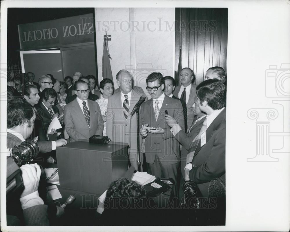 1973 Press Photo American Secretary State William Rogers Emilio Rabasa Mexico - Historic Images