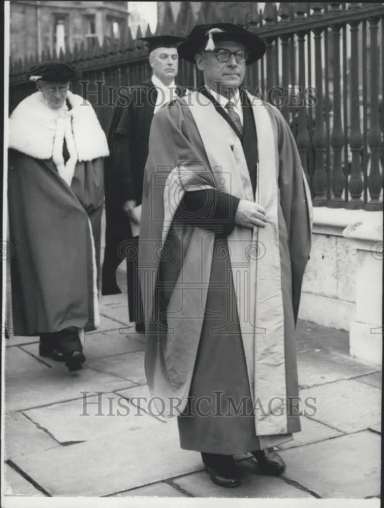 1958 Press Photo President Gronchi of Italy,At Cambridge - Historic Images