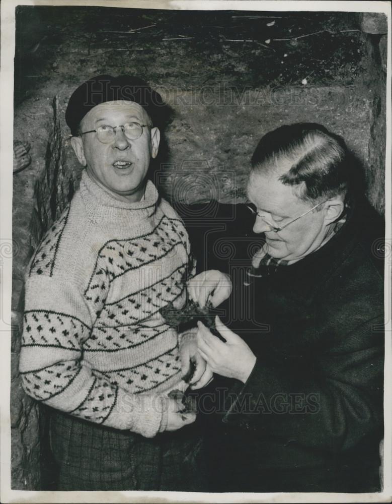 1953 Press Photo Dr. Starcke, Detective Mysterious death of Giertrud Bodenhoff - Historic Images