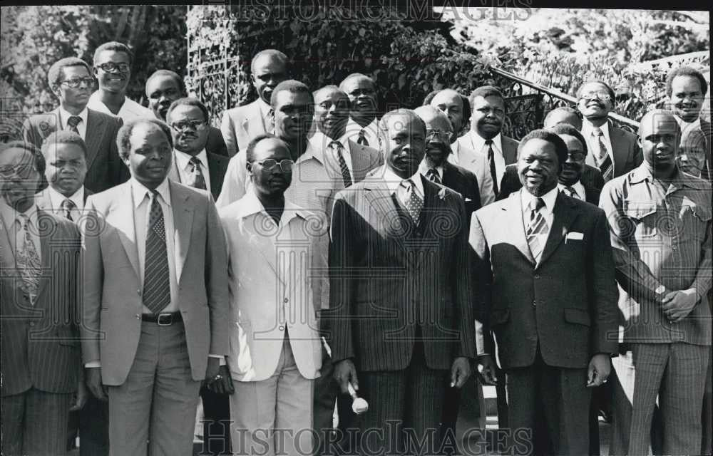 Press Photo President Daniel Arap Hoi Kenya First Delegation Uganda Akena P&#39;Ojok - Historic Images