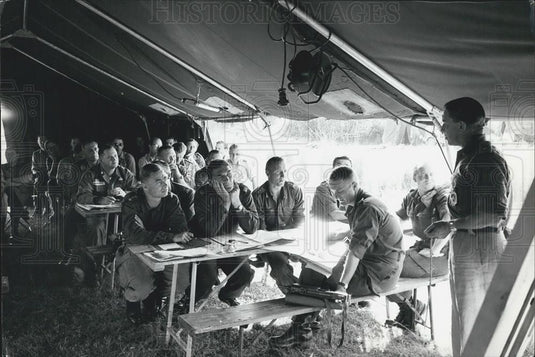 1967 Press Photo NATO Troops rest under a tent - Historic Images