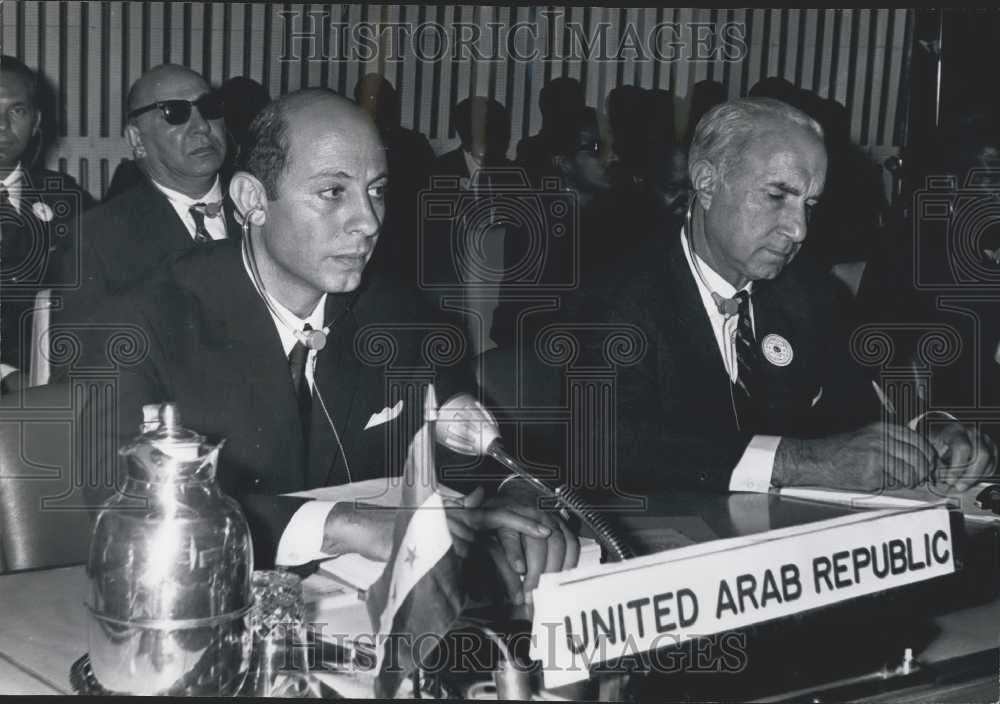 1960 Press Photo Addis Ababa United Arab Republic Leader Mohamed Fayek Minister - Historic Images