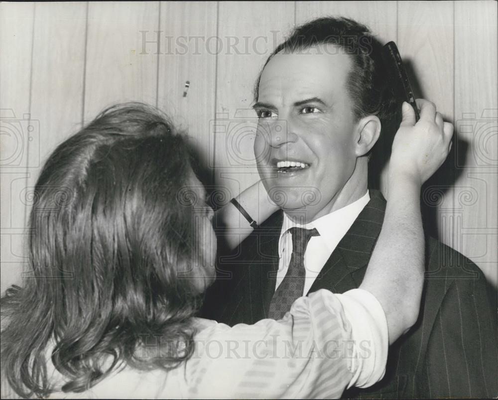 Press Photo Wax Model, President Richard Nixon - Historic Images