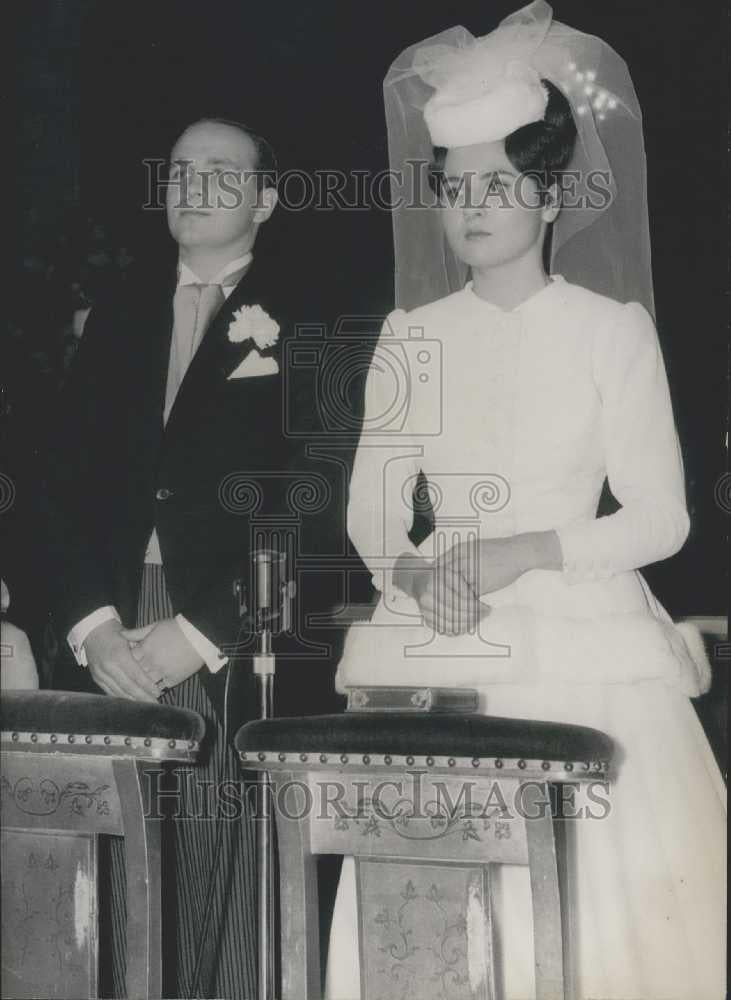 1961 Press Photo The Wedding of Anne-Marie Murat Daughter of Prince Murat - Historic Images