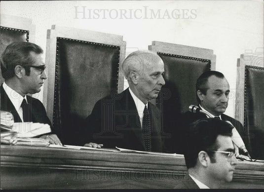 Press Photo Former Greek junta on Trial,Judge  Ioanis Degianis - Historic Images