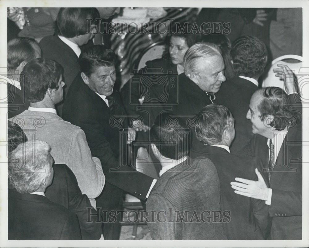 1979 Press Photo Gov. Regan 1980 Presidential speech in New York - Historic Images