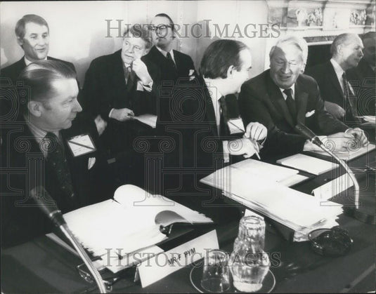 1973 Press Photo Irish Unity Talks Francis Pym F. Cooper Heath Conference - Historic Images