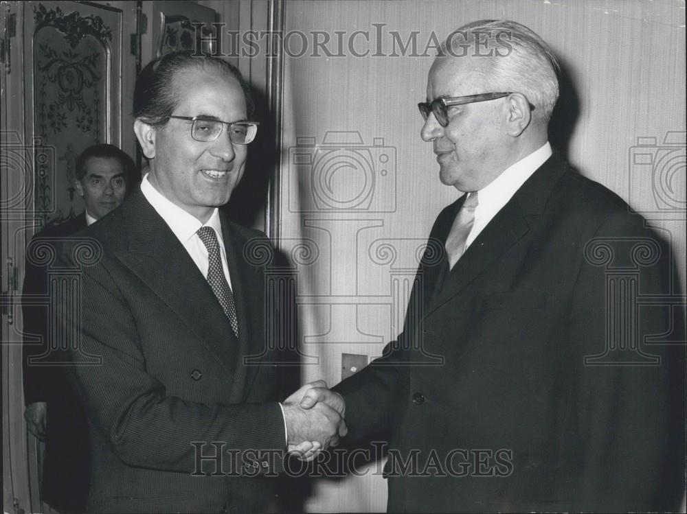 1971 Press Photo Prime Minister Emilio Colombo &amp; Foreign Minster Colombo - Historic Images