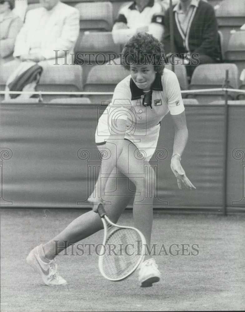 1979 Press Photo Pam Shriver and Mrs Cawley Meet in the Final at Beck - Historic Images