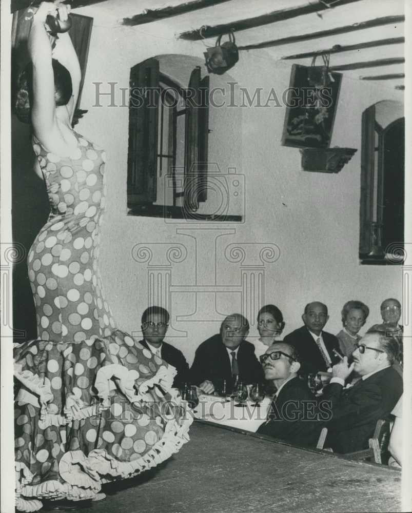 1970 Press Photo Mahmoud Riad Egyptian Foreign Minister Visiting Spain - Historic Images