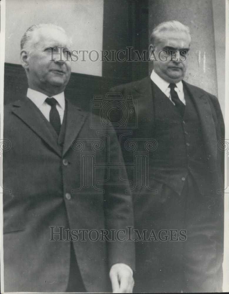 1968 Press Photo M. Messmer, Minst of  Army  and M. Fouchet, the Minst of Inetr - Historic Images