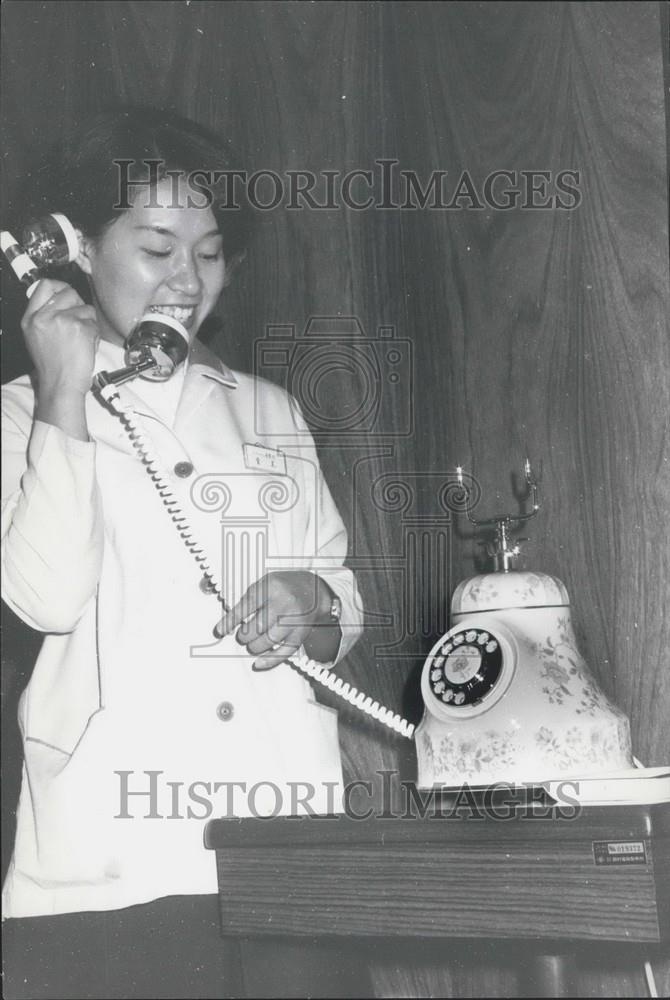 Press Photo Japanese China Telephones - Historic Images