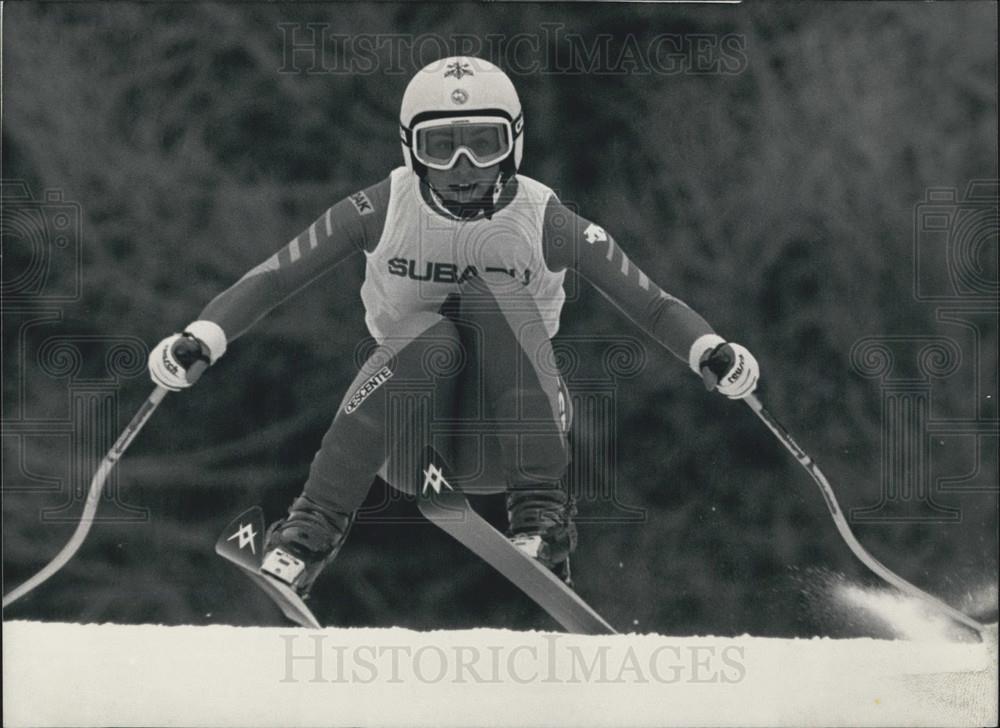 1987 Press Photo Maria Walliser World Alpine Ski Championships Winner - Historic Images