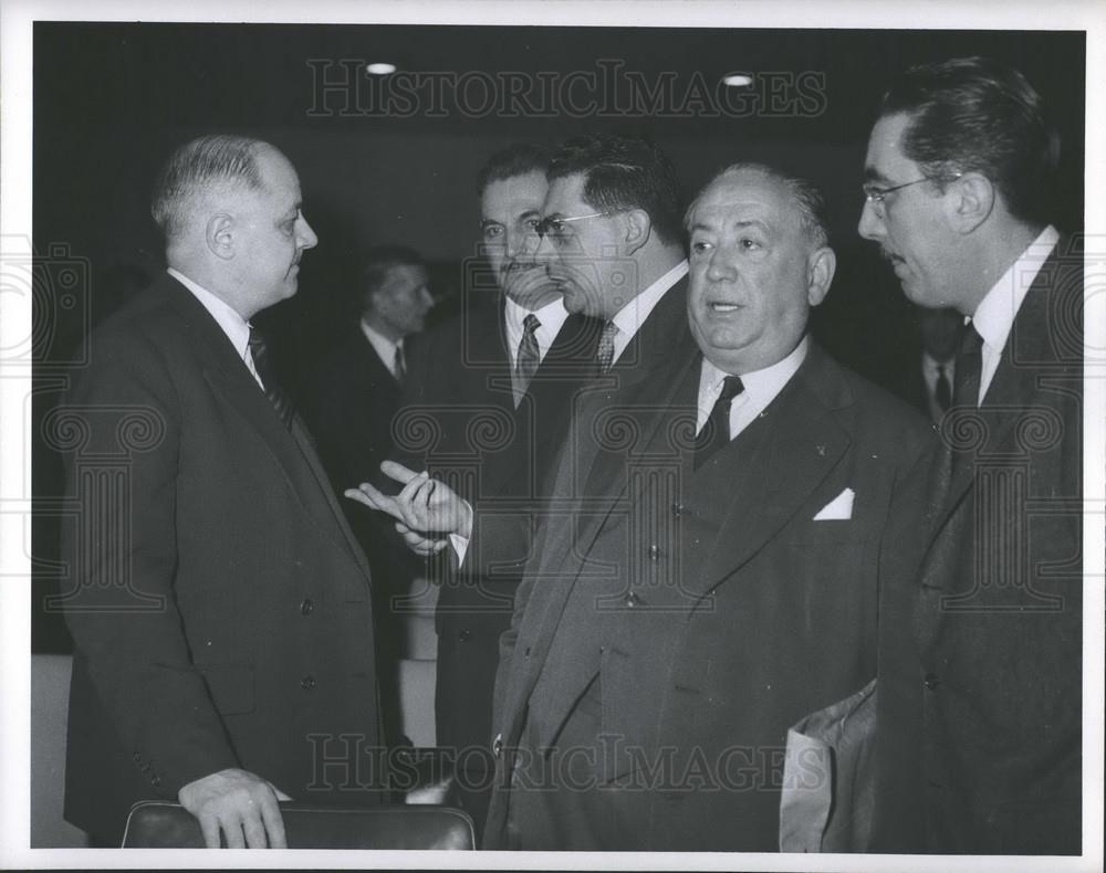 1957 Press Photo Christian Pineau at UN - Historic Images