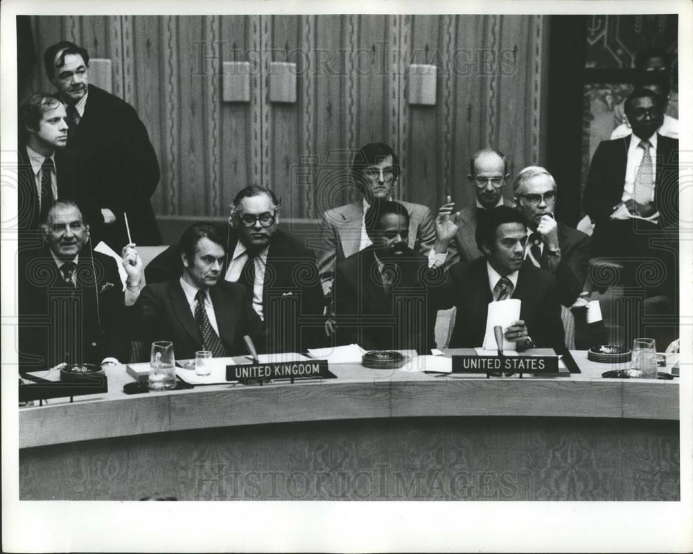 1977 Press Photo UN Security Council Meets On Rhodesia - Historic Images