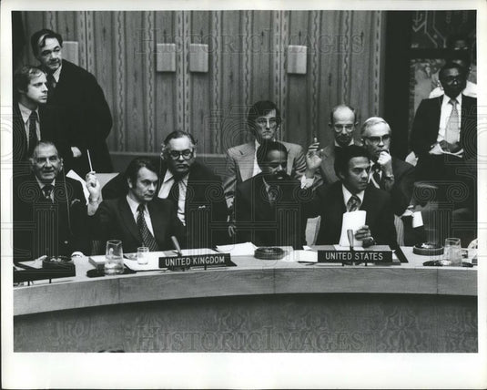 1977 Press Photo UN Security Council Meets On Rhodesia - Historic Images