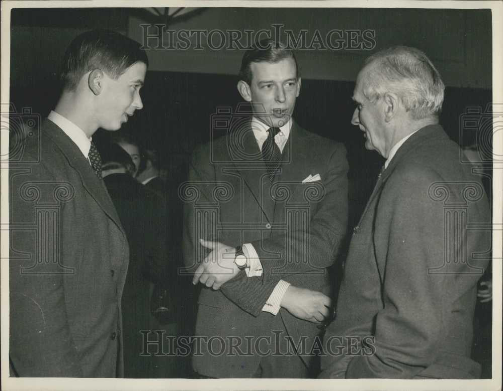 1957 Press Photo Prince Michael & Duke of Kent Attend Bertram Circus Reception - Historic Images