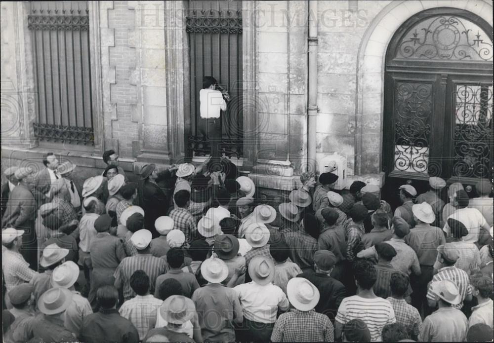 1961 Press Photo Farmers Revolt Spreads throughout France Farmers' Demonstration - Historic Images
