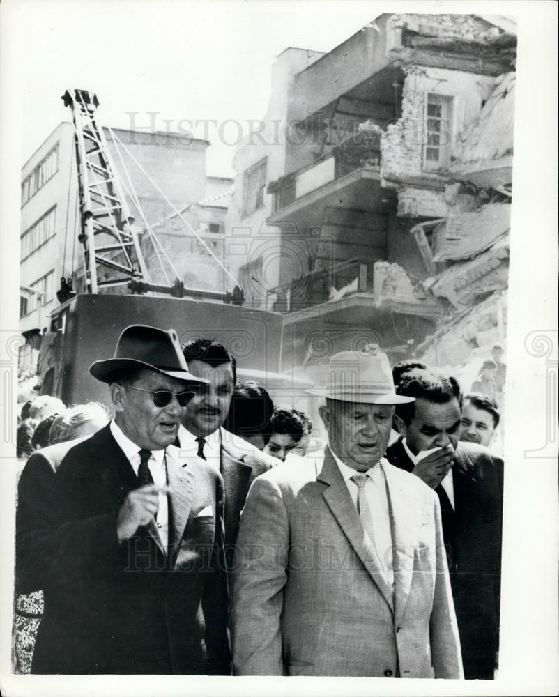 1963 Press Photo Soviet Leader Nikita Khrushchev Visits Yugoslavia - Historic Images