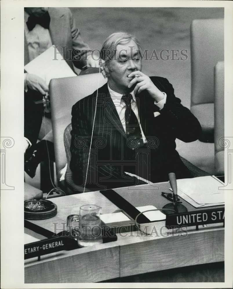 1976 Press Photo United States Delegate to United Nation Patrick Moynihan - Historic Images