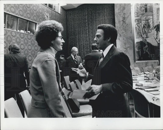 1977 Press Photo UN Security Council Meeting Andrew Young - Historic Images