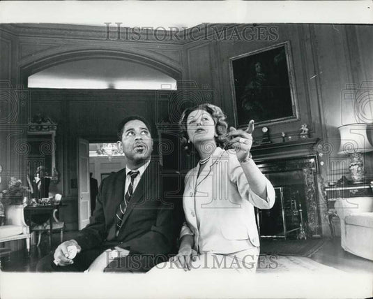 1963 Press Photo Gerald Lascelled & Wife Host Kings of Jazz at Fort Belvedere - Historic Images