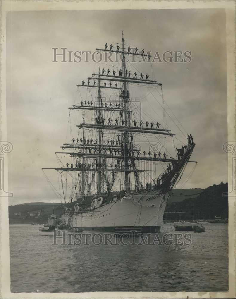 1956 Press Photo Sagres Portuguese Sailing Barque - Historic Images