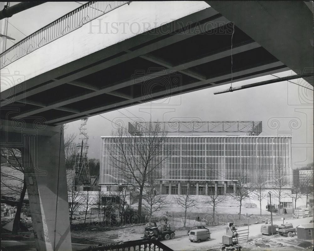 1958 Press Photo U.S.S.R. Pavilion Of Brussels International Exhibition - Historic Images