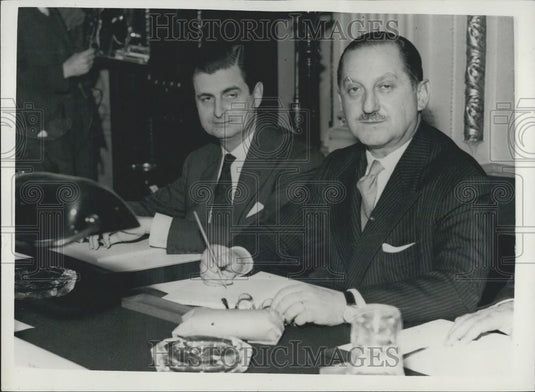 1960 Press Photo Mr Evangelos Averoff,Greek Foreign Minister - Historic Images