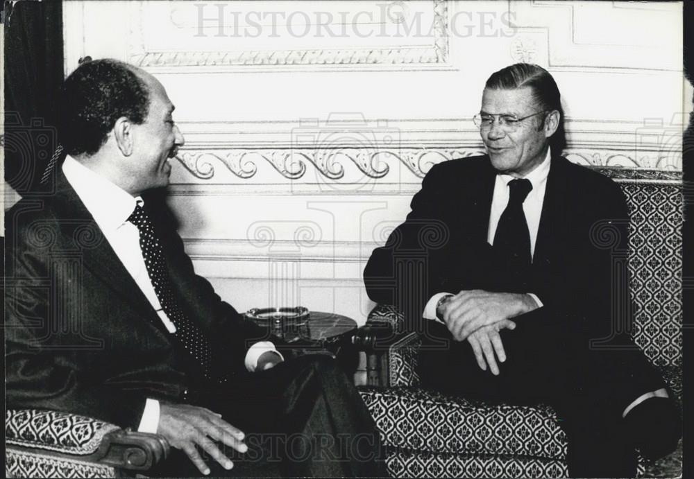 1978 Press Photo President Sadat  of Egypt & Robert McNamara - Historic Images