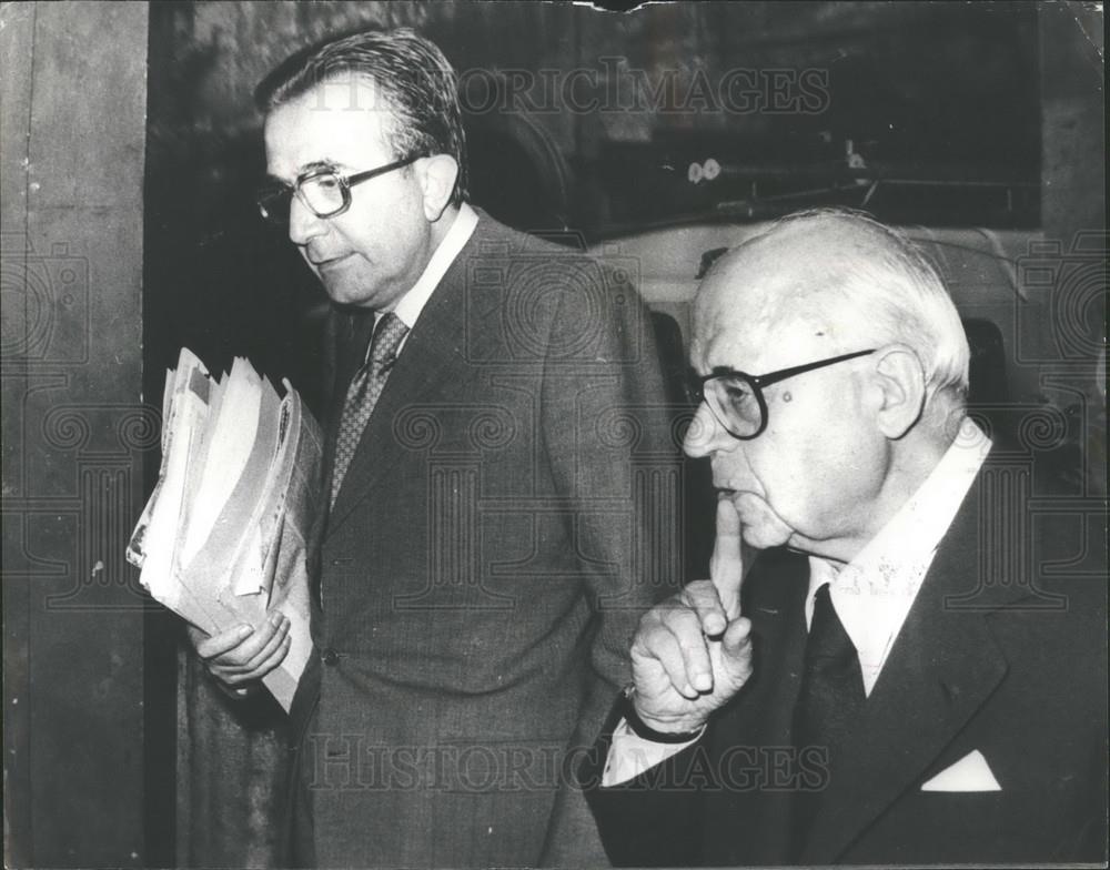 1979 Press Photo Italian Presient Sandro Pertini, Prime Minister Androtti - Historic Images