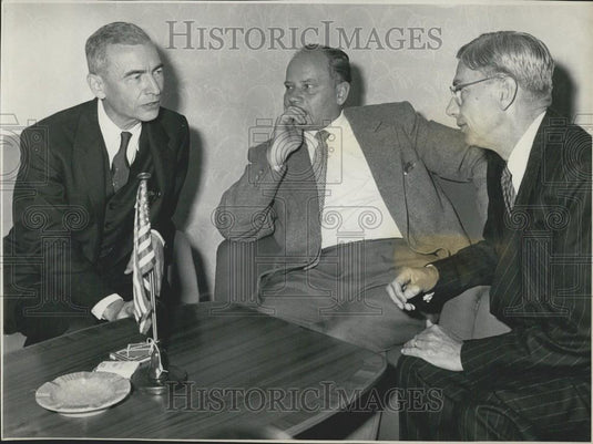 1956 Press Photo Air Force State Secretary Donald Quarles Visiting Germany - Historic Images