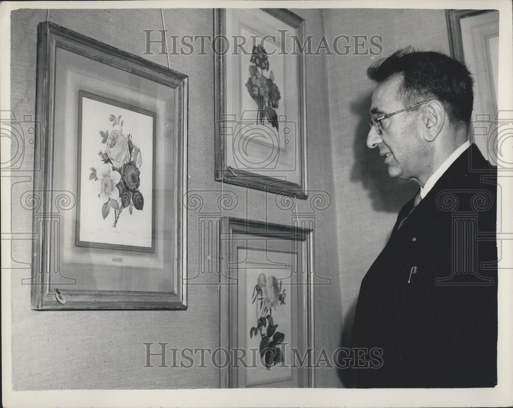 1952 Press Photo Luxembourg Legation Monsieur Madol Art Exhibition Opening - Historic Images