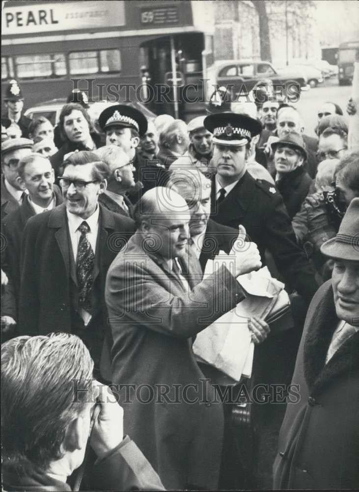 1973 Press Photo Mr. Lawrence Daly,Gen Sec NAtl Mineworkers,Mr.Joe Gormley, NJM - Historic Images