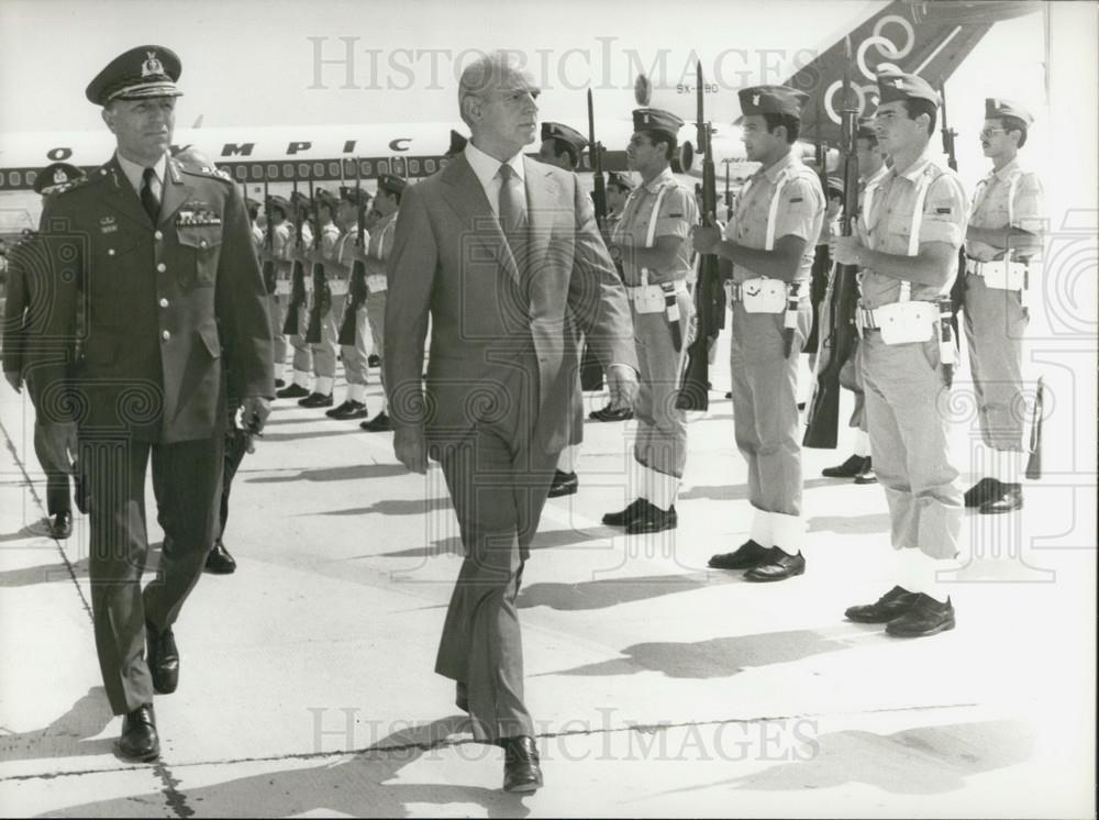 1974 Press Photo Caramanlis General Gratses Saloniki - Historic Images