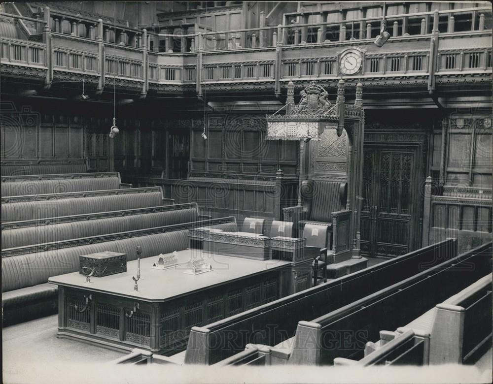 1950 Press Photo New House of Commons interior view - Historic Images