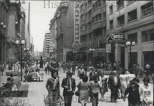 Press Photo Santiago, chile downpour sleet scene. - Historic Images