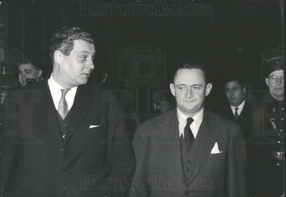 1959 Press Photo Bourges Maunoury, Jean Ledoux, Mitterand Pesquet Case - Historic Images