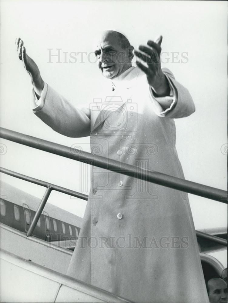 1970 Press Photo Pope Paul VI Leaving For Far East Tour in Rome - Historic Images