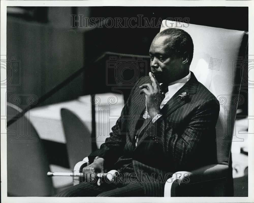 Press Photo Daniel Arap Moi President Kenya United Nations New York - Historic Images