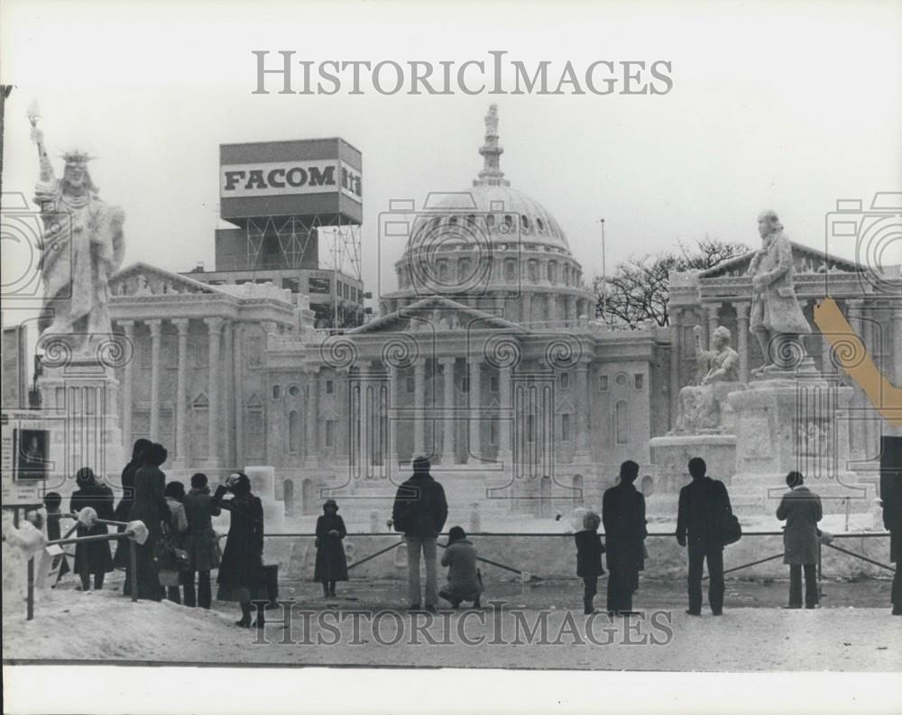 1976 Press Photo Japanese Ice Sculptures - Historic Images