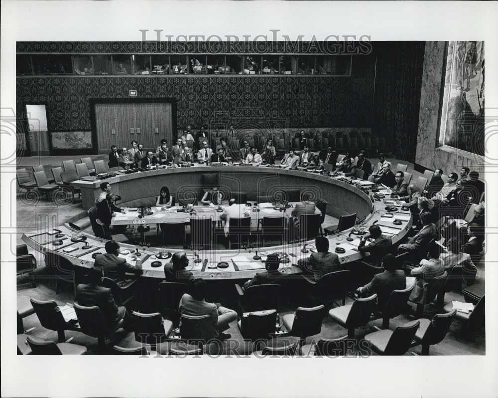 Press Photo President of UN Security Council Chen Chu Announces Voting Result - Historic Images