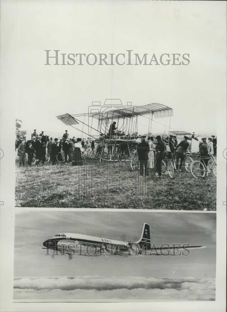 1960 Press Photo Bristol Aeroplane Company Boxkite Bristol Britannia - Historic Images