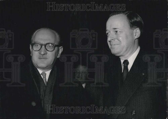 Press Photo French Premier Guy Mollet Worried By African Problems - Historic Images