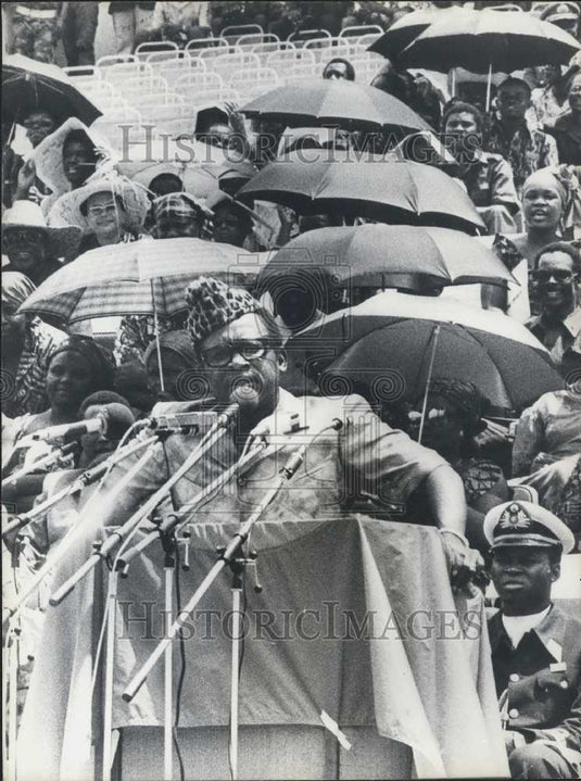 Press Photo Zairean For CBS Capture Rebel Stronghold - President Mebutu's Troops - Historic Images