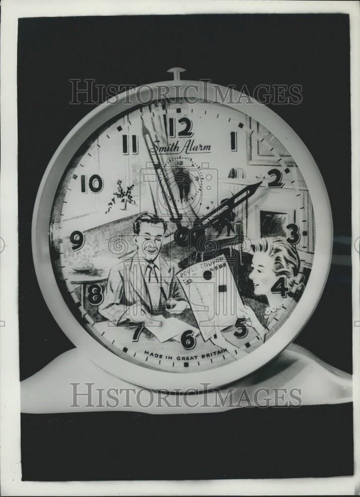 1956 Press Photo New Football Pools Forecasting Clock - Historic Images