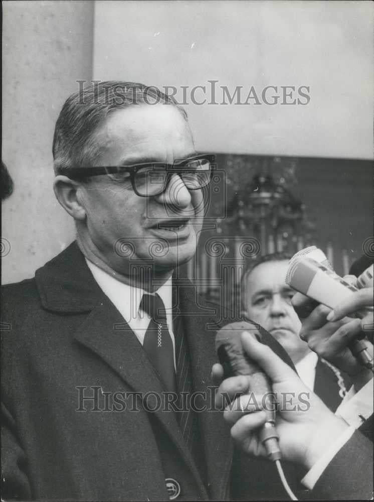 1967 Press Photo European Commonwealth Commission Chairman Jean Rey - Historic Images