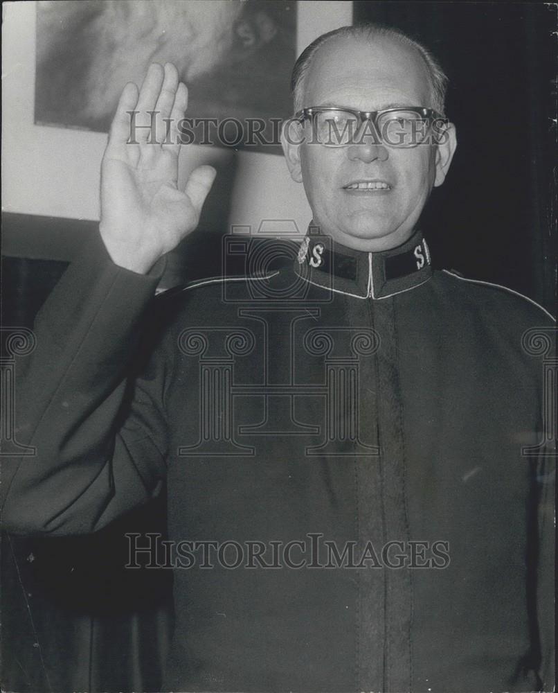 1969 Press Photo Commissioner Erik Wickberg,General For the Salvation Army - Historic Images