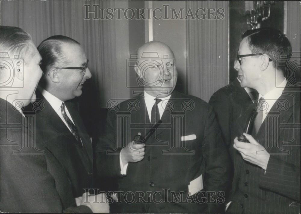 1963 Press Photo Finance Ministers Meeting Werner Dahlgruen De Quoie Marjolin - Historic Images