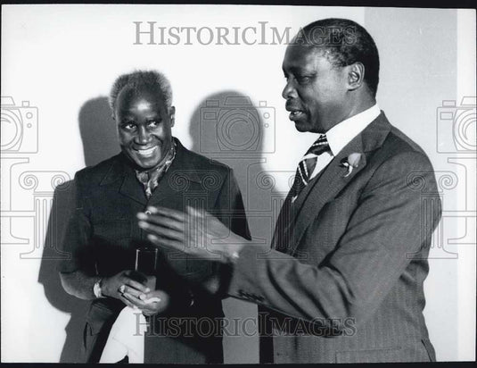 Press Photo President Kaunda & President Daniel Moi at Conference - Historic Images